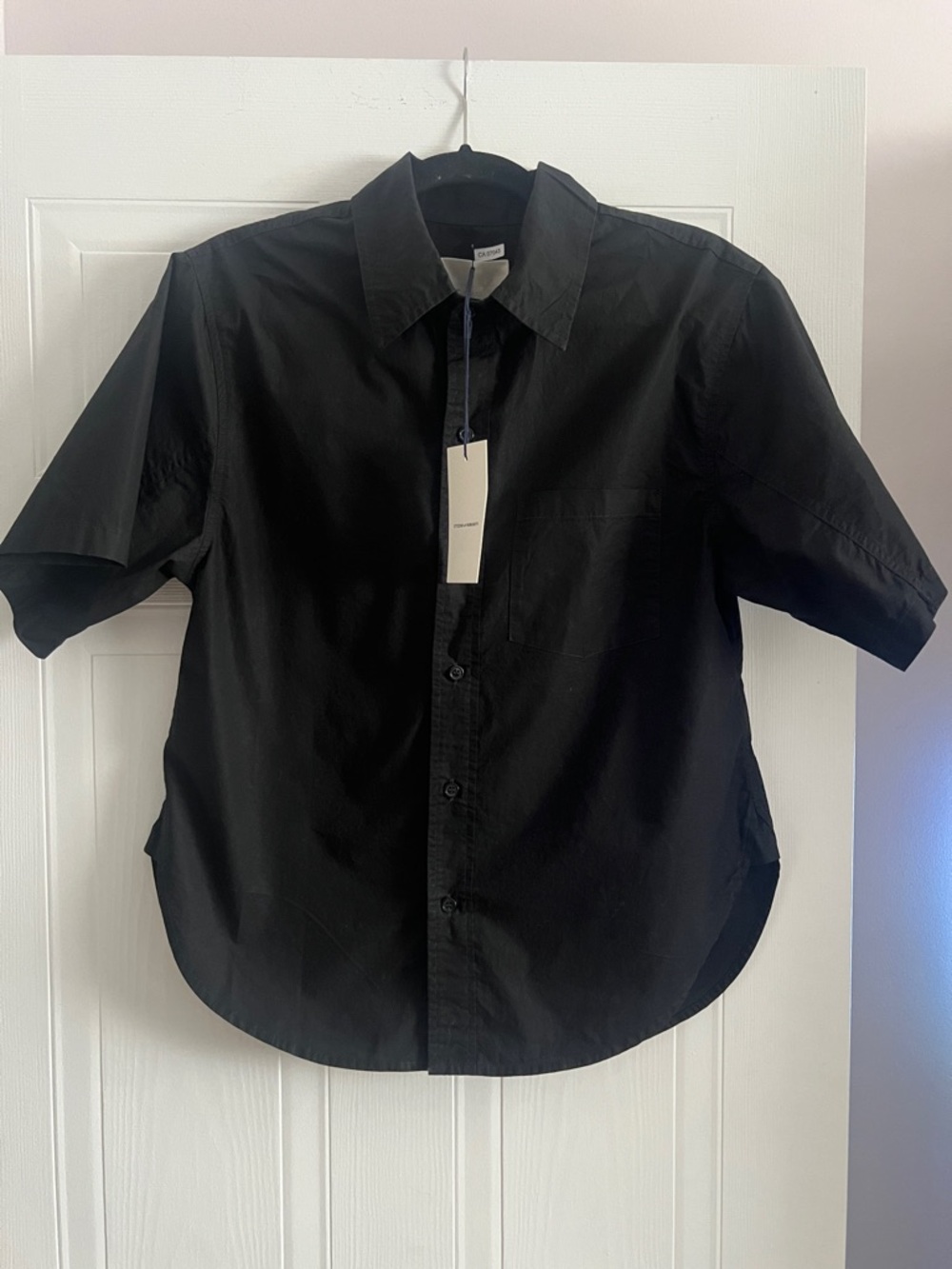 Citizens of Humanity Short Sleeve Kayla Shirt Black XS Oversized New with Tags - Picture 3 of 7